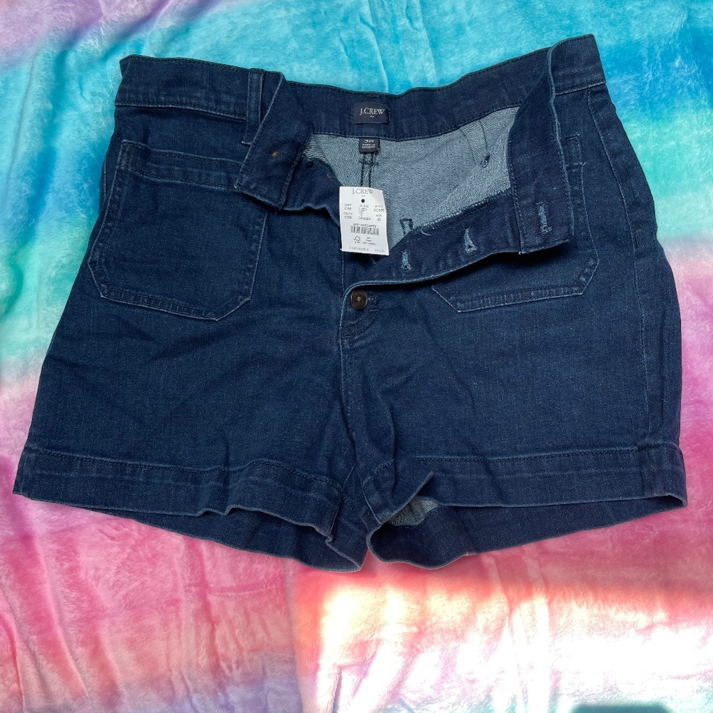 NWT J Crew Denim Utility Short 10